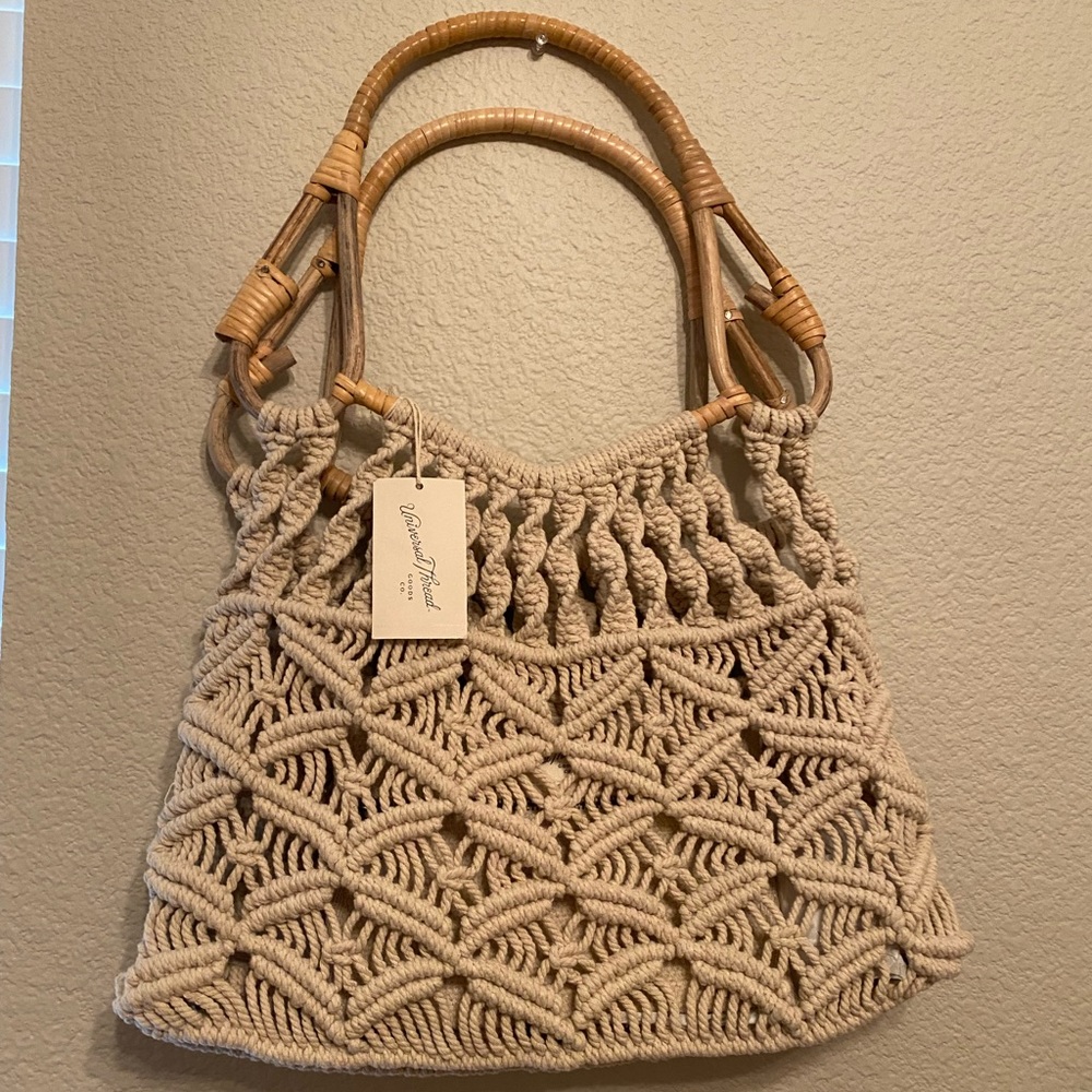 Boho macrame hand bag